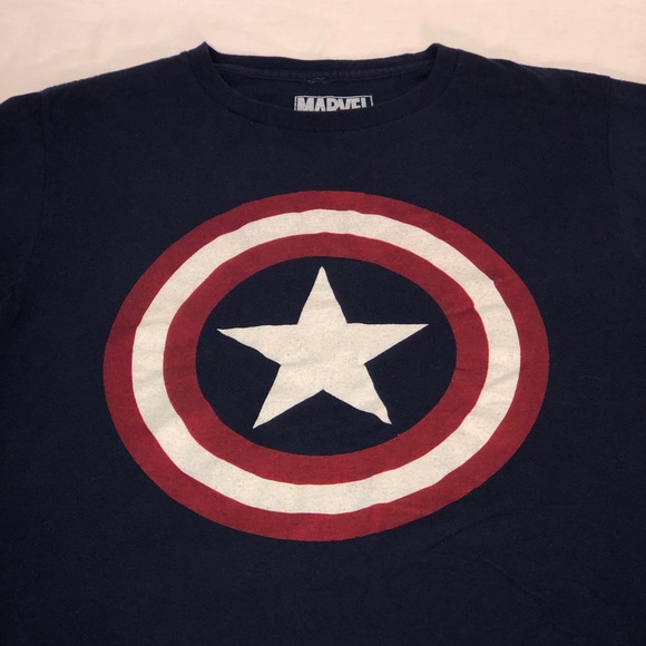 Marvel Captain American Shield Logo Shirt Size XS - Picture 2 of 4